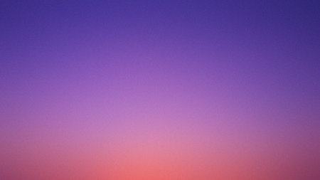 A smooth gradient of purple and orange colors blends across the image. Clear details and vibrant ...