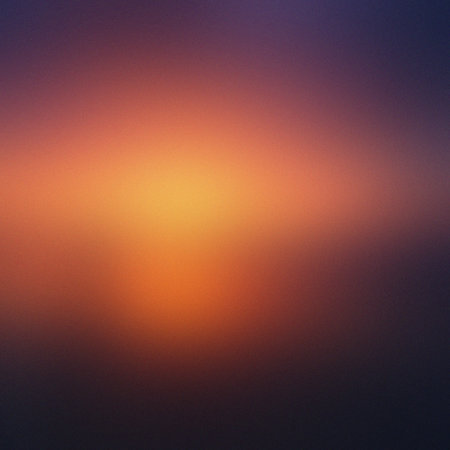 Warm orange and purple gradient background with a soft focus and dark edges. Clear details and vi...の写真素材