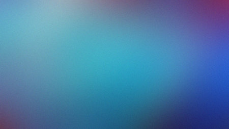 A vibrant blue and purple gradient background with soft light and a subtle grainy texture.の写真素材