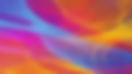 An abstract blend of pink, blue, orange, and yellow colors with a soft texture. Clear details and...