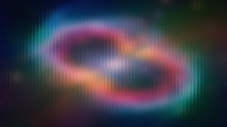 Abstract swirl shape in pink purple and orange colors on a dark background Clear details and vibr...