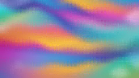 Abstract background with a frosted glass texture and swirling rainbow color gradients.