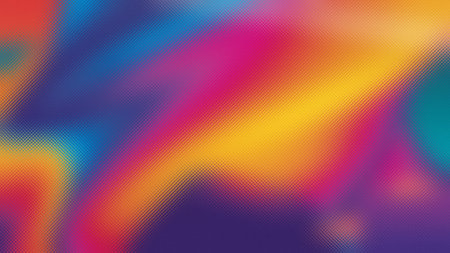 Frosted glass texture with blurred gradient of blue orange yellow pink purple red and green colors.