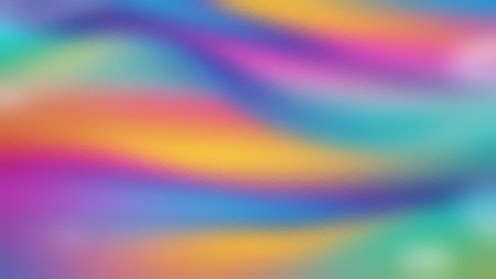 Frosted glass texture with abstract swirling rainbow colors and soft light effects.