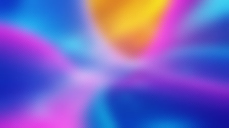 Frosted glass texture with smooth blurred gradient of blue purple pink and yellow colors.