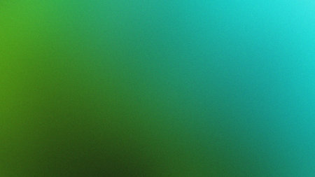 A soft gradient transitions from green to teal with a subtle grain texture throughout.