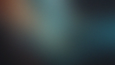 Image showing moody blue and orange blurred gradient background with texture. High resolution...