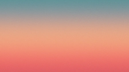 A smooth gradient transitioning from teal to coral with a fine grain texture. Clear details and v...の写真素材