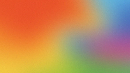 A vibrant rainbow gradient with a subtle grain texture transitions across the image.の写真素材