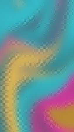 Abstract frosted glass texture with flowing swirls of teal yellow and pink colors. Clear details ...