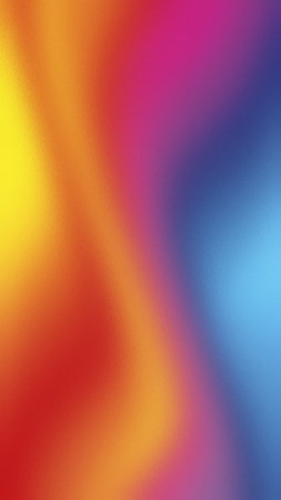 Frosted glass texture with a diagonal gradient of blurred yellow red pink and blue colors.