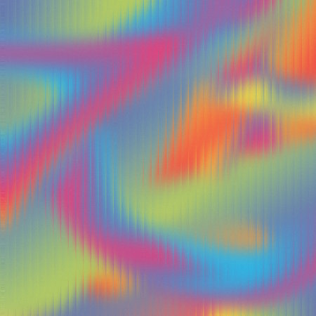 Vibrant rainbow colors swirl and blend through a textured ribbed glass surface. Clear details and...