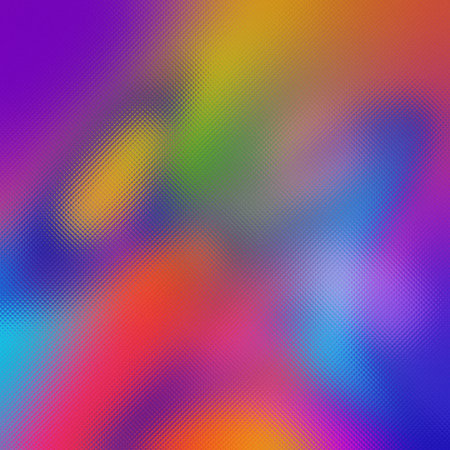 Frosted glass texture with abstract swirling colors of purple blue orange pink yellow and greenの写真素材