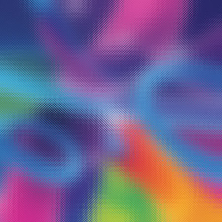 Frosted glass texture with a bright gradient of blue, pink, orange, and green, creating an...の写真素材