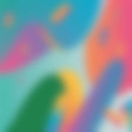 Frosted glass texture with soft, blurry green, pink, blue, and orange blurs. Clear details and vi...の写真素材