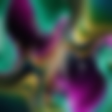 Abstract dark hues of green, purple, and yellow with a frosted glass texture. Clear details and v...の写真素材