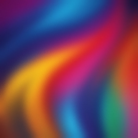 Frosted glass texture with a vibrant rainbow gradient flowing diagonally. Clear details and vibra...