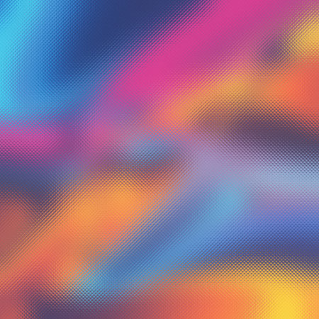 Frosted glass texture with blurred blended colors of blue, orange, pink, and yellow.
