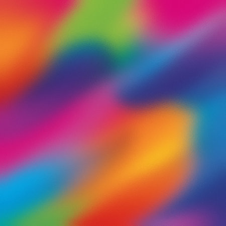 A rainbow gradient abstract with blurred diagonal bands of color, creating a vibrant effect.