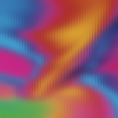 Vibrant abstract blurry gradient background with vertical lines texture in bright colors.