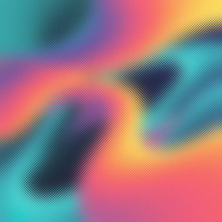 Abstract soft pastel color swirls of pink, teal, and yellow seen through frosted glass texture.