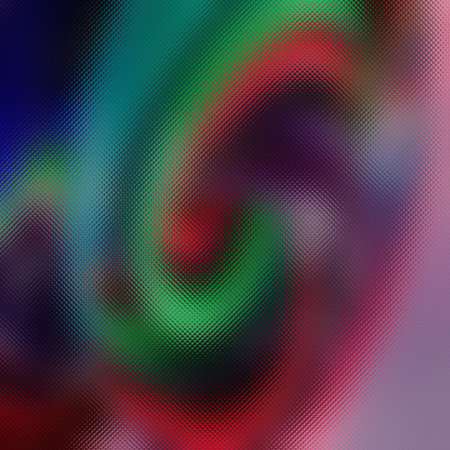 Abstract background with a frosted glass texture and swirling green, blue, red, and purple hues.の写真素材