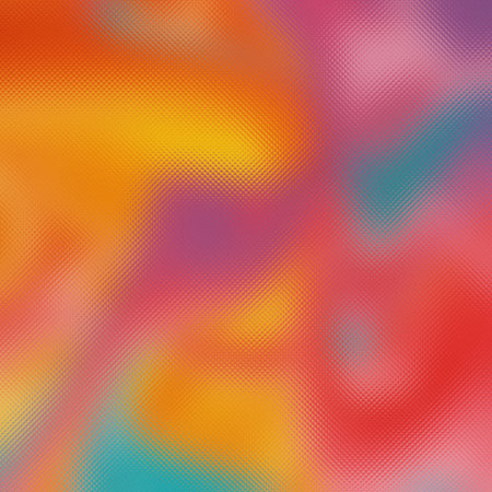 Frosted glass texture with blurred bright gradient of orange, pink, yellow, and teal.の写真素材