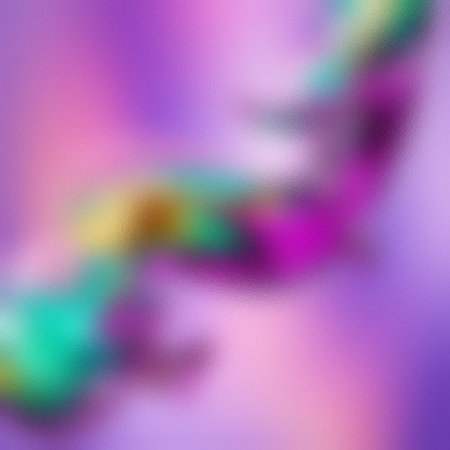 Soft pink, purple, and teal swirls on a frosted glass texture background.