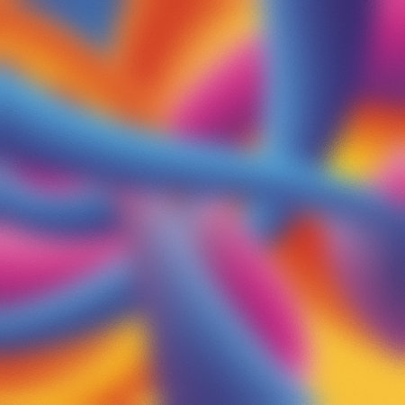 Abstract frosted glass texture with flowing bands of blue, orange, and pink. Clear details and vi...
