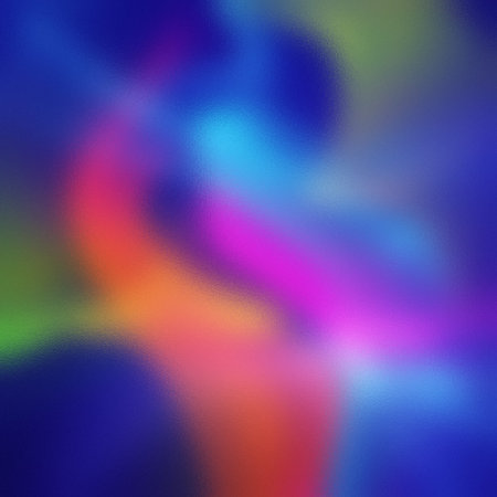 Abstract blurry gradient background with frosted glass texture in blue purple pink and orange