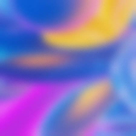 Frosted glass texture with a soft gradient abstract pattern of blue yellow pink purple and...