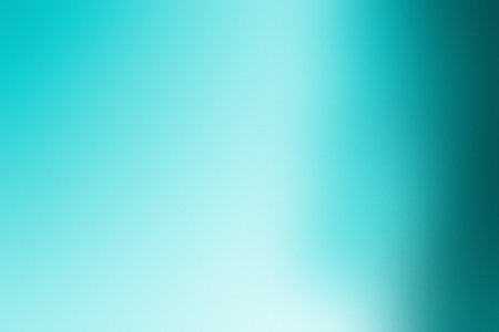 A bright gradient of teal and cyan with a soft light transition from left to right.の写真素材