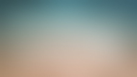 Clean showing soft blue to peach gradient background with subtle texture keywords: blue, peach,...の写真素材