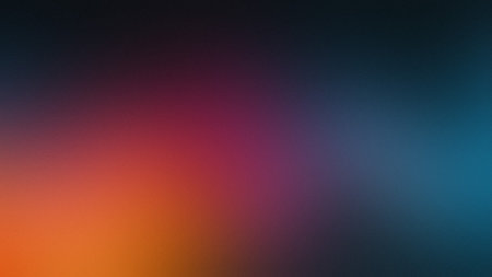 A smooth gradient blending vibrant orange, deep purple, and dark blue colors. Clear details and v...の写真素材