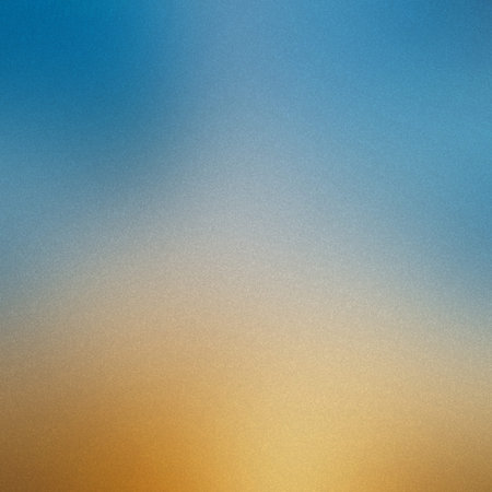A soft gradient blends from blue at the top to orange at the bottom with a subtle grain texture.