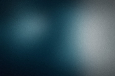 A dark teal and gray gradient background with a subtle grain texture and soft light.