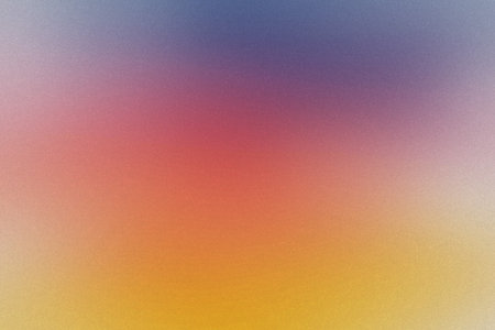A soft gradient background transitions from blue and purple to orange and yellow with a subtle...の写真素材