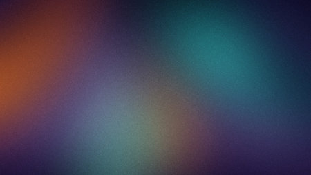 An abstract gradient background featuring smooth transitions of orange, purple, teal, and dark...