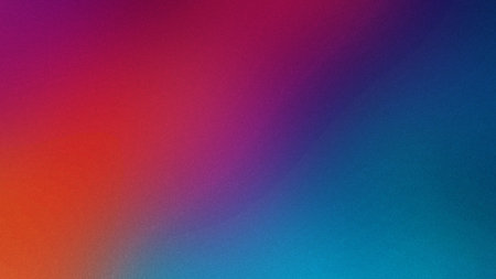 Photo showing red, purple and blue diagonal gradient with grainy texture.の写真素材