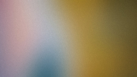 A soft gradient blending pink, yellow, and blue with a subtle grain texture. Clear details and vi...の写真素材