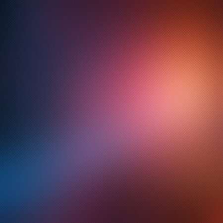 A vibrant gradient frosted glass texture with hues of blue, purple, and orange. Clear details and...