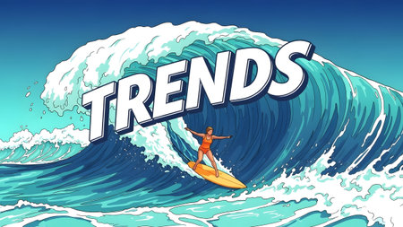 Woman surfing a colossal ocean wave. Clear details and...