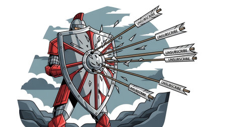 Knight in red armor defends with a large shield against incoming arrows.