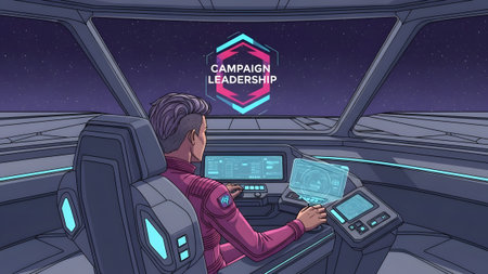 Photo showing astronaut pilot in spaceship cockpit with campaign leadership hologram. High...の写真素材