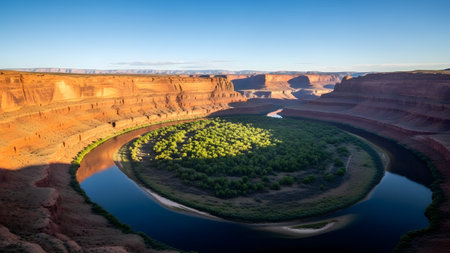 Horseshoe bend: a stunning panoramic view of the iconic colorado river meander