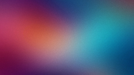 Blend showing abstract grainy background with a smooth blend of purple red orange and blue...