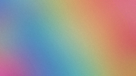 A vibrant rainbow gradient transitions through multiple colors with a subtle noise texture.の写真素材