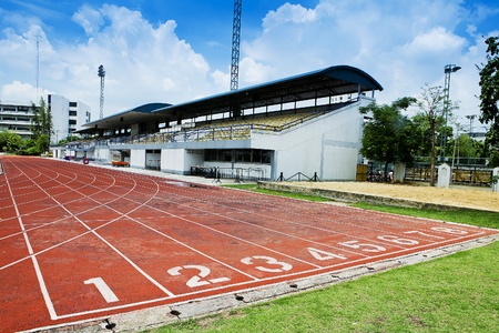 Lane athletics track number 1-8 のeditorial素材