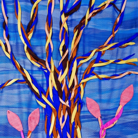 Colorful african peruvian style rug surface close up  の写真素材