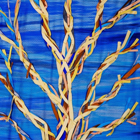 Colorful african peruvian style rug surface close up の写真素材